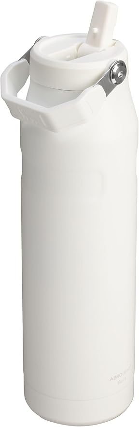 Stanley IceFlow Flip Straw 2.0 Water Bottle 36 OZ | Built-In Straw with Larger Opening | Lightweight & Leak-Resistant | Insulated Stainless Steel | BPA-Free | Frost