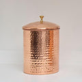 Pure Copper Canisters for Coffee Tea Sugar Flour, Food Storage Containers with Lids, Kitchen Countertop Decor, Kitchen Storage, Hand Hammered, Small (Copper Canister (1))