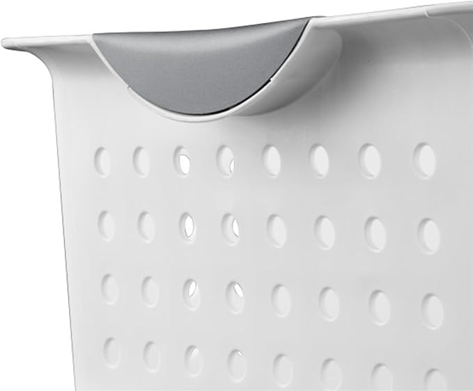 Sterilite 6-Pack Medium Ultra Basket, Open Top Plastic Storage Organizer, White - Classic Baskets for Organizing Countertops, Pantry Shelves, Kitchen Cabinets, Laundry Rooms or Home Offices