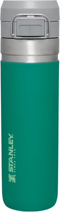 Stanley Quick Flip GO Water Bottle 24 oz | Push Button Lid | Leakproof and Packable for Travel and Sports | Insulated Stainless Steel | BPA-Free | Alpine