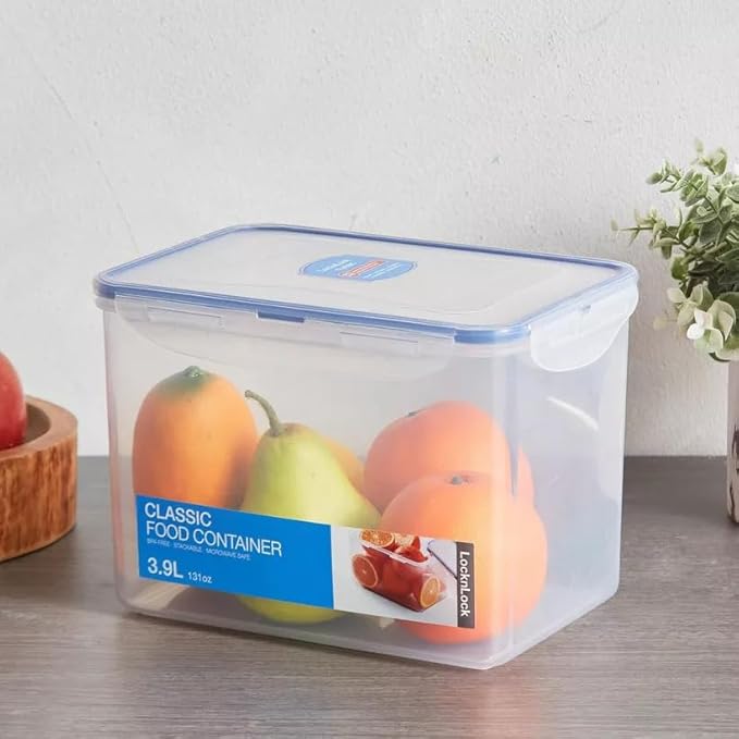 LocknLock Easy Essentials Food lids/Pantry Storage/Airtight containers, BPA Free, Rectangle-16.5 Cup-for Beans, Clear