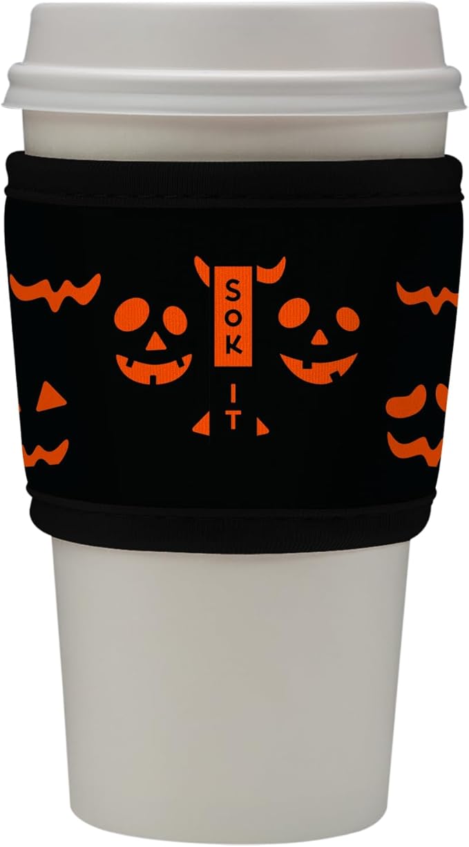 Sok It HotSok Coffee & Tea Reusable Insulated Neoprene Cup Sleeve (Fright Night Lights)