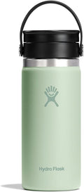 Hydro Flask Flex Sip Coffee Tumbler – Insulated Stainless Steel, Non Spill, Leak Proof Travel Coffee Cup 16 Oz Aloe Green