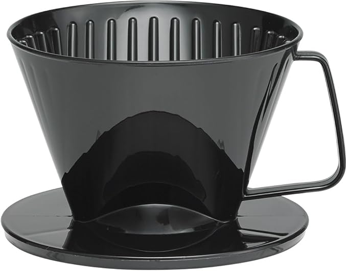 Fino Pour-Over Coffee Brewing Filter Cone, Number 1-Size, Black, Brews 1 to 2-Servings