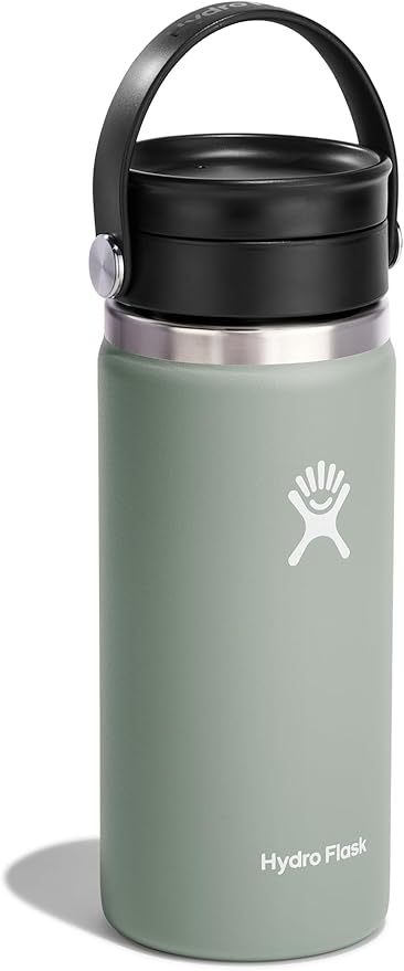 Hydro Flask Flex Sip Coffee Tumbler – Insulated Stainless Steel, Non Spill, Leak Proof Travel Coffee Cup 16 Oz Agave Green