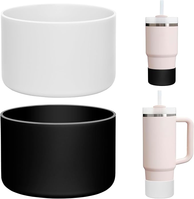 2 Pack Silicone Boot | Compatible with Hydro Flask, Owala, Yeti, Stanley & More | Fits 2.75-2.85" Bottom Bottles/Tumblers (12-40oz) | Anti-Slip | BPA-Free | Scratch & Noise Resistant