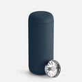 Fellow 16 oz Carter Move Travel Mug - Vacuum-Insulated Stainless Steel Travel Coffee Mug - Coffee Tumbler with Ceramic Interior and Splash Guard - Stone Blue
