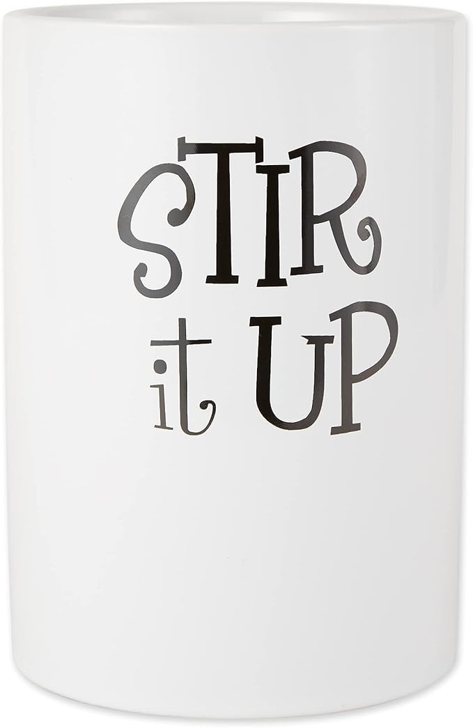 DII Kitchen Accessories Retro Collection, Ceramics, Utensil Holder, White