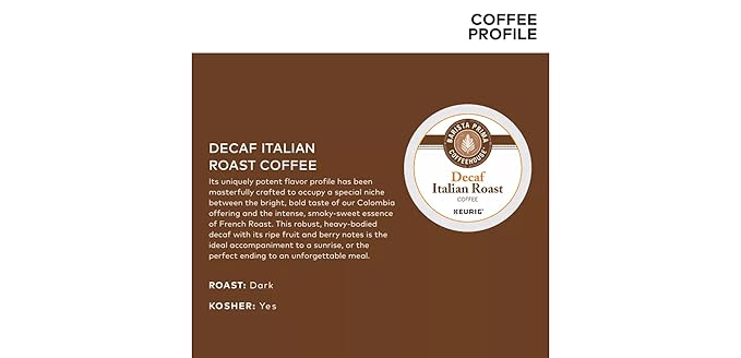 Barista Prima Coffeehouse Decaf Italian Roast KCups 96ct