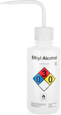 Ethyl Alcohol Wash Bottles, 1PC of Vol.500ml (17oz), Narrow Mouth, Self-Venting Safety Wash Bottles, LDPE Material,IN-WBE501