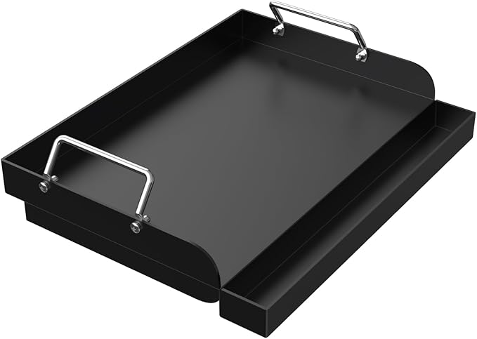 Nonstick Coating Cooking Griddle Insert for Gas Grill, 17" x13" Universal Griddle Flat Top Plate with Removable Handles for Charcoal/Gas Stove/Electric, Large Griddle Plate for Outdoor Grill