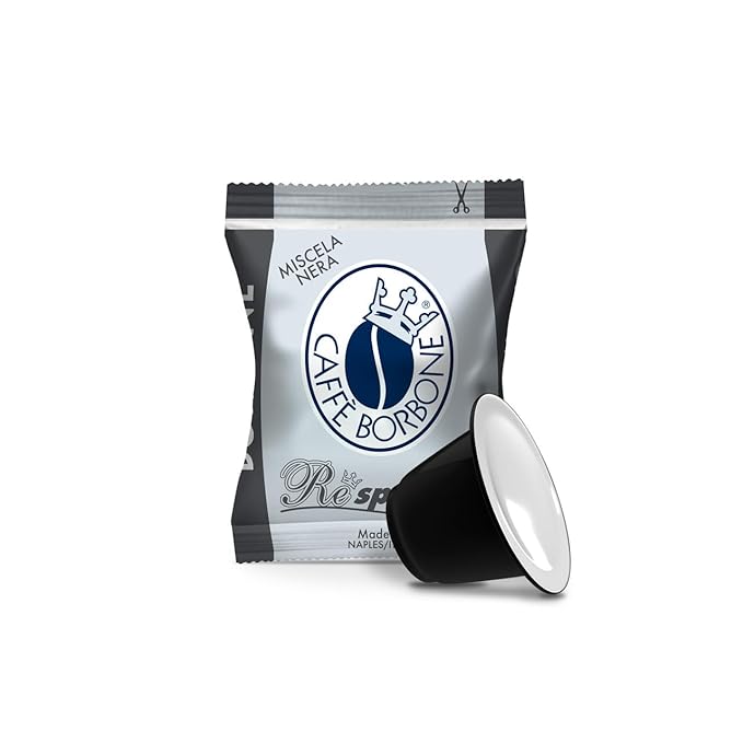 Caffè Borbone Black Blend Nespresso Compatible Espresso Coffee Pods, 50 Count Espresso Pods