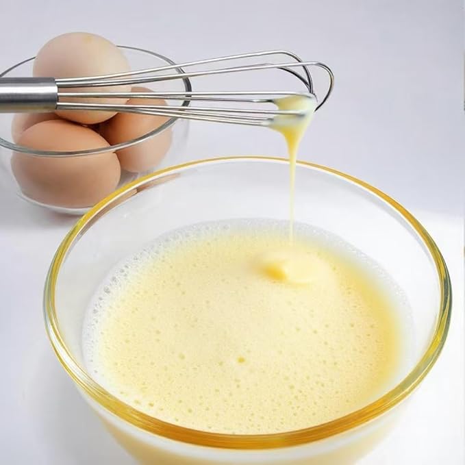 FLYINGSEA Whisks,Small Whisk,Mini Whisk,Stainless Steel Whisks,Cooking and Kitchen Gadget.(1 Pcs)