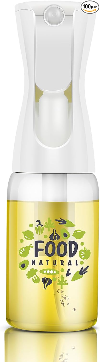 Mistifi Glass Oil Sprayer/Mister 5.1 fl oz (150ml), For Cooking Oil, Olive Oil, Soy Sauce, Vinegar, Non-Aerosol Refillable Dispenser, Spray Bottle (FS637 NaturalFood)