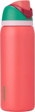 Owala FreeSip Insulated Stainless Steel Water Bottle with Straw for Sports, Travel, and School BPA-Free Sports Water Bottle, 32 oz, Strawberry Field