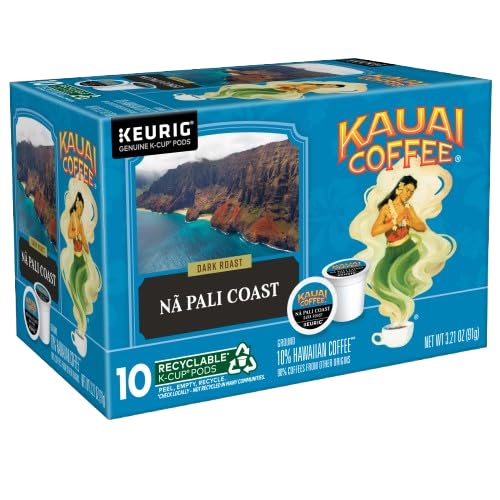 Kauai Coffee K-Cup Pods for Keurig Brewers – Arabica Coffee, 10% Hawaiian – Mild, Medium and Dark Roast, Rich, Smooth, No Bitterness – Four Flavors, 4 Packs of 10 Single Serve K-Cups