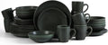 Stone Lain Grao Stoneware 32-Piece Dinnerware Set, Green