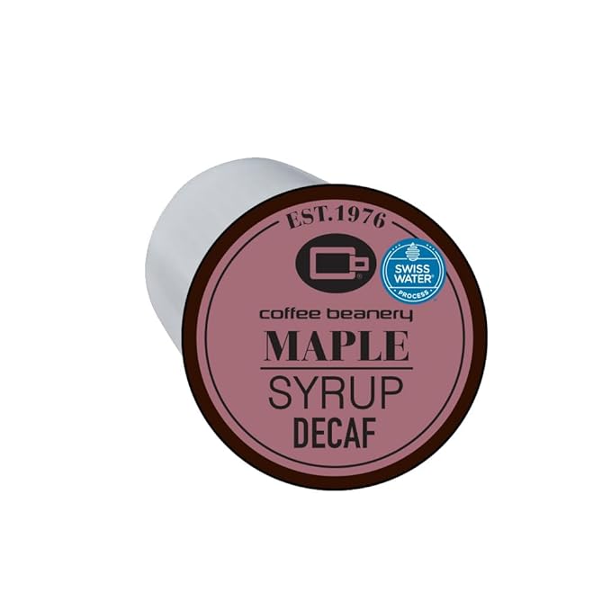 Maple Syrup Decaf Coffee Pods by Coffee Beanery | 96ct Bulk Flavored Decaf Coffee Pods Medium Roast Coffee