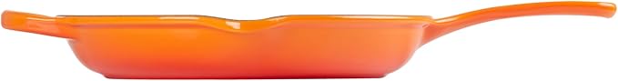 Le Creuset Enameled Cast Iron Signature Iron Handle Skillet, 10.25", Flame