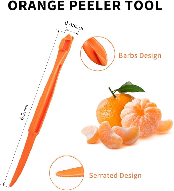 50Pcs Orange Peeler Tool，Citrus Peeler， Plastic Fruit Cutter，Lemon Citrus Peel Cutter，Kitchen Accessories，Kitchen Gadgets
