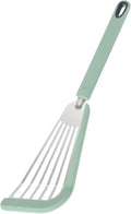 uxcell Silicone Fish Spatulas with Handle Kitchen Cooking Spatula for Egg, Fish, Pancake Green