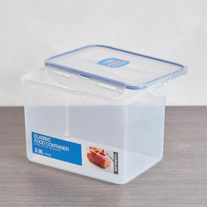 LocknLock Easy Essentials Food lids/Pantry Storage/Airtight containers, BPA Free, Rectangle-16.5 Cup-for Beans, Clear