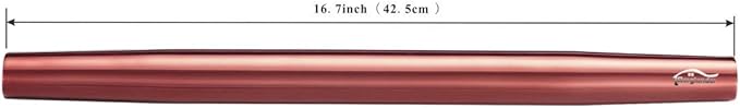 Berglander Rose Gold Rolling Pin, 16.7 Inches Stainless Steel Matte Finish With Rose Gold Titanium Plating Copper Rolling Pin For Baking, Pizza, Dough, Pie, Cookie, Gift Ideas For Bakers.