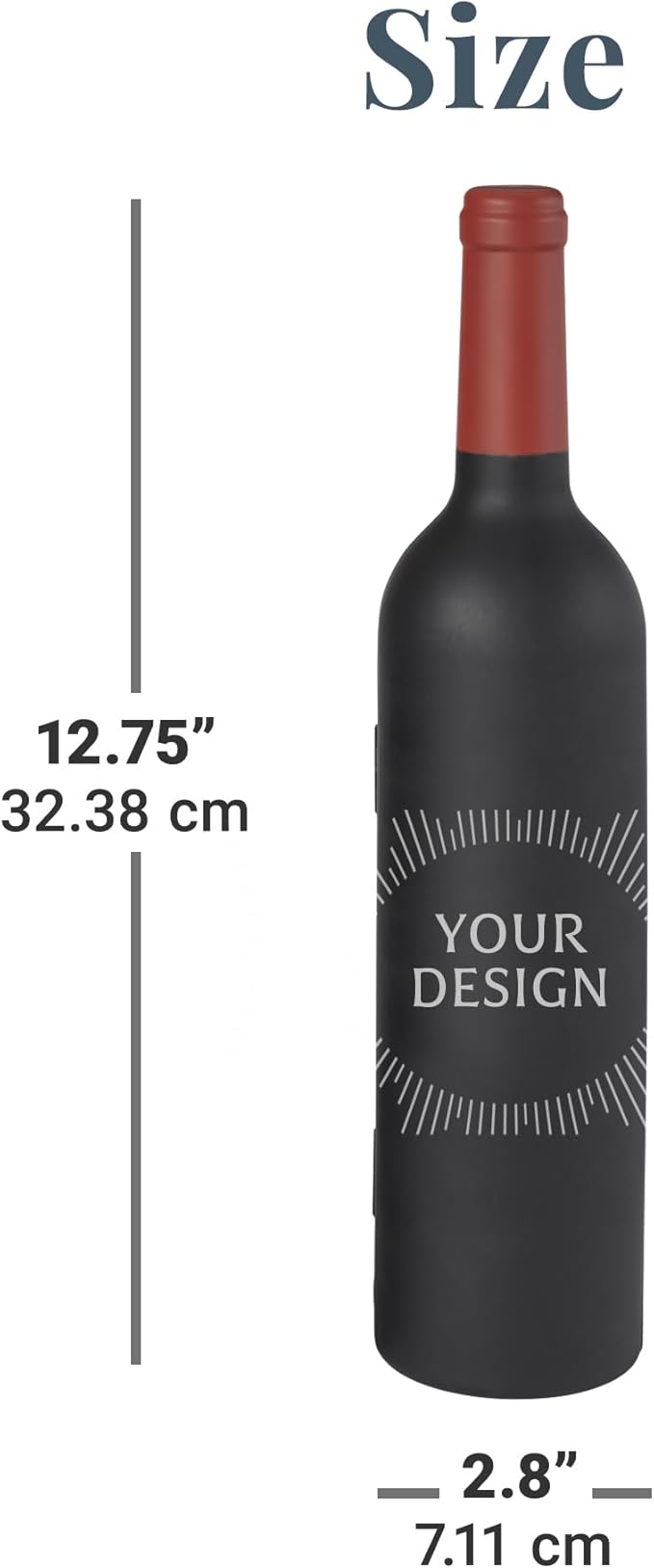 Let's Make Memories Personalized 5 Piece Tool Set - Wine Talk - Wine Bottle Opener - Unique Bar Accessories - Bottle-Shaped Holder - Personalize with Name