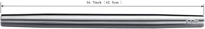 Stainless Steel Rolling Pin, Matte Finish 16.7 Inches, Berglander Rolling Pin For Baking Pizza Dough, Pie, Cookie, Essential Kitchen Utensil Gift Ideas For Bakers.