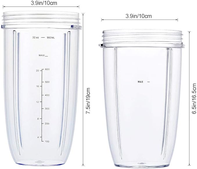 Blender Replacement Parts for Nutribullet, 32oz & 24oz Cups with Replacement Extractor Blade, Compatible with Nutri Bullet 600W/900W Blenders (3 PCS)
