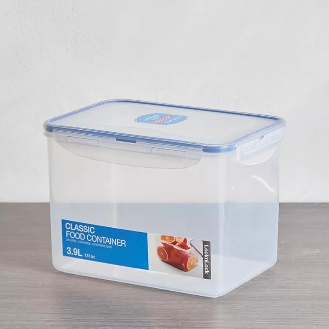 LocknLock Easy Essentials Food lids/Pantry Storage/Airtight containers, BPA Free, Rectangle-16.5 Cup-for Beans, Clear