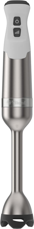 Vitamix 5-Speed Immersion Blender, Professional-Grade Hand Blender with 625-Watt Motor and Stainless-Steel Blade, Stainless Steel/White