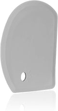 Sapid Flexible Curved Edge Silicone Bowl Scraper(5.98"x4.3"), Food Grade Dough Scraper for Baking Sourdough Bread, Cake, Multipurpose Kitchen Dish Scrapers, Easy to Clean (1, Gray)
