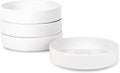 Stone Lain Celina Stoneware Bowl Set, 4-Piece Pasta Bowls for Kitchen, Ceramic Serving for Noodles, Fruit, Cereal, Dinner - Microwave & Dishwasher Safe, White