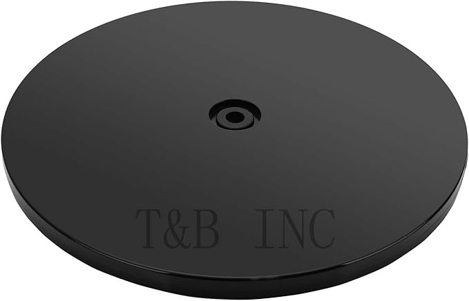 TamBee 8 inch Lazy Susan Turntable Organizer Acrylic for Spice Rack, Cake, TV, Laptop, Crafts, Kitchen, Cabinet, Pantry Decorating Black