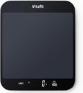 Vitafit 33lb/15kg Food Scale in 1g/0.1oz Precision, High Accuracy Assured by Professional Factory Since 2001, Kitchen Scale for Cooking and Baking, LED Display, Black
