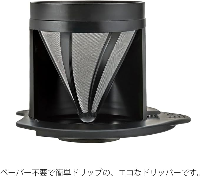 Hario "Cafeor" Mesh Coffee Dripper, Size 01, Black