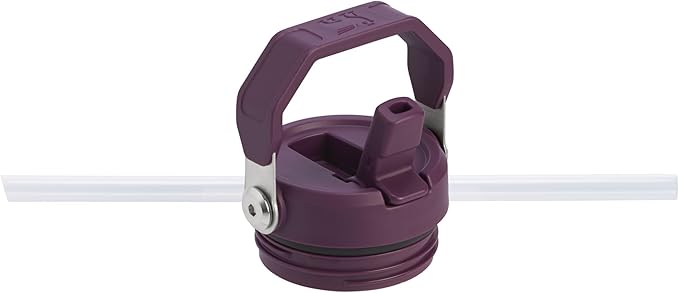 STANLEY IceFlow Flip Straw 2.0 Water Bottle 36 OZ | Built-In Straw with Larger Opening | Lightweight & Leak-Resistant | Insulated Stainless Steel | BPA-Free | Plum