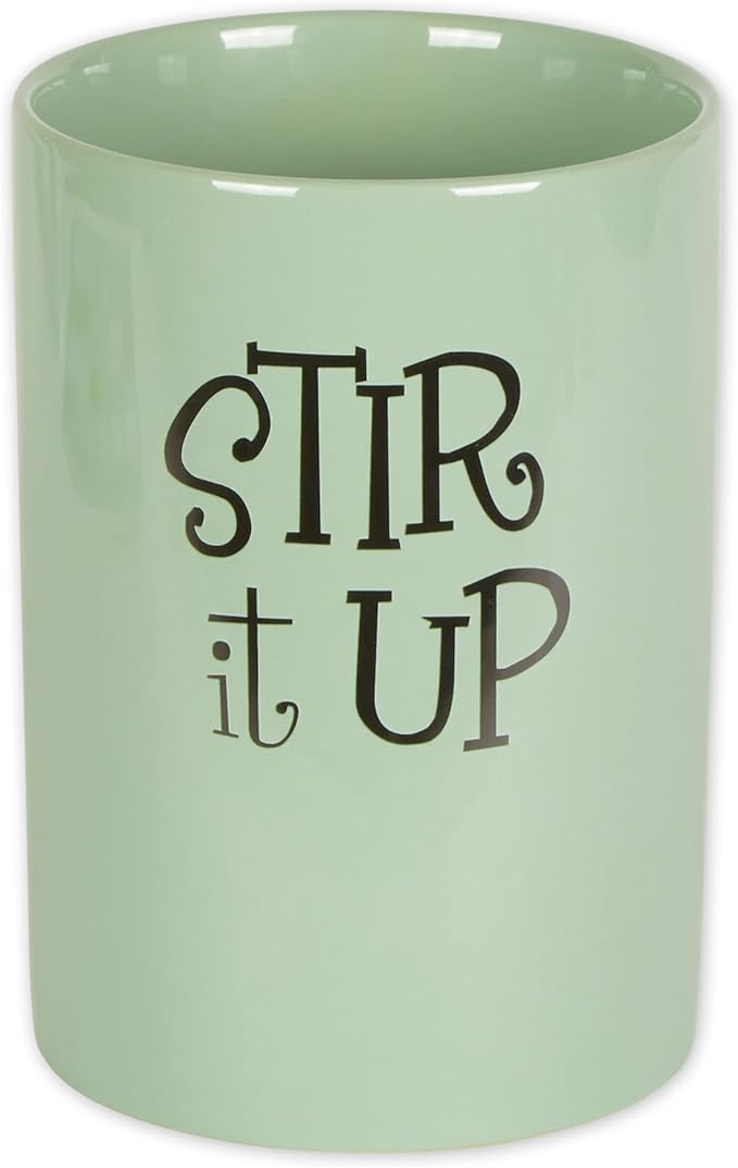 DII Kitchen Accessories Retro Collection Ceramics, Utensil Holder, Jadeite