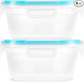 Snapware Total Solution (Pack of 2) Plastic Food Storage Containers Set, Leakproof & Airtight Locking Lids Round Tupperware, Non-Toxic BPA-Free Lids, Microwave Dishwasher Freezer Safe