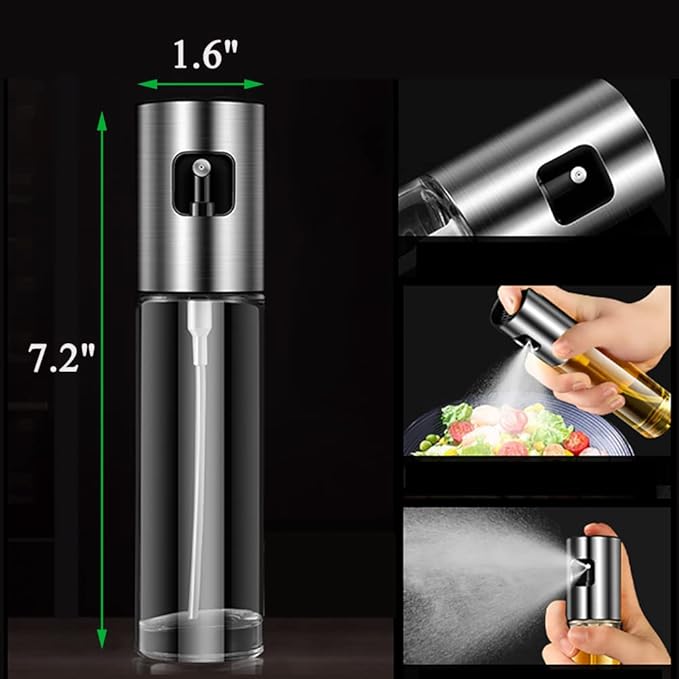 Olive Oil Sprayer for Cooking Oil Spritzer Mister for Air Fryer Canola Vinegar Vegetable Oil Portable Mini Bottle Kitchen Gadgets for BBQ/Pan/Salads/Baking (1 Pack)