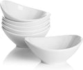 Teocera 5 Inch Porcelain Small Bowls Set, 6 Ounce small serving bowls for Dessert, Ice Cream, Snack, Dipping, Side Dishes, Microwave & Dishwasher Safe- White
