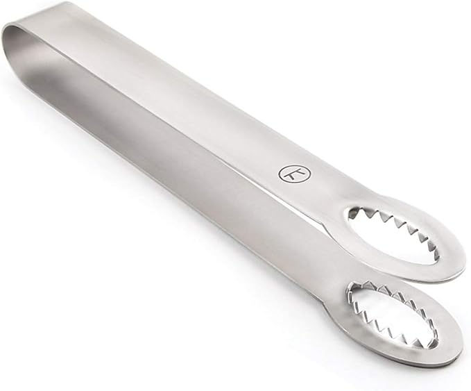 Outset Stainless Steel Ice Tongs, 8-Inch Length, Model:
