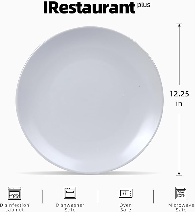 Stoneware Coupe Commercial Grade Dinnerware, Matte White, Plate 12.25", Case of 12