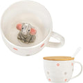 White Elephant Gifts for Adults Cute Elephant Mug with 3D elephant Inside Kawaii Ceramic Coffee Mug Tea Cup with Lid Spoon Friendship Birthday Christmas Gifts for Women Men Sisters Friend Coworkers