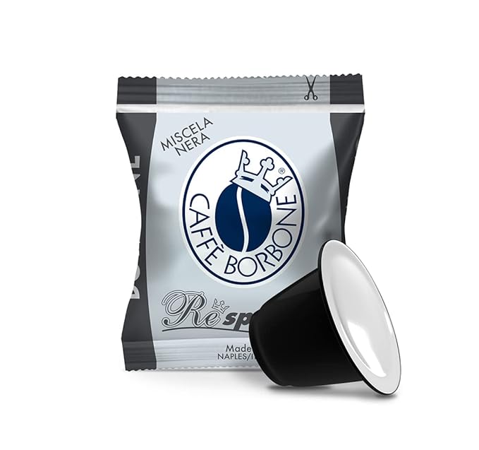 Caffè Borbone Black Blend Nespresso Compatible Espresso Coffee Pods, 100 Count Espresso Pods