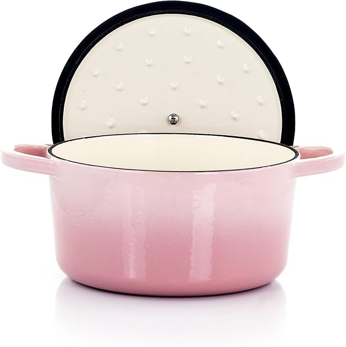 Crock-Pot Artisan Round Enameled Cast Iron Dutch Oven, 3-Quart, Blush Pink