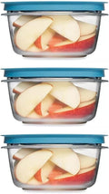 Storage Containers, Easy Find Lids, Teal, 5 cup, Flex & Seal, Leak Proof Lids, Food Storage Set, Clear Meal Prep Flex Containers, 3 Piece Set