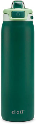 Ello Pop & Fill Stainless Steel Water Bottle with Quick Fill Technology, Double Walled Vacuum Insulated Metal, Leak Proof Locking Lid, Sip & Chug, BPA Free, Holiday Gift for Him Her, 22oz, 32oz, 40oz