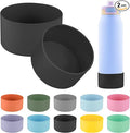 2 PCS Silicone Bottom for Ello Pop 32 OZ Water Bottle, Water Boot for Ello Pop,Avoid Scratches and Noise (Black, 22oz)
